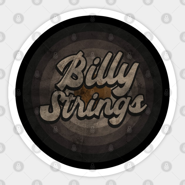 RETRO BLACK WHITE -billy strings Sticker by Yaon